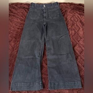 Maeve Wide Leg Dark Jeans Size 27